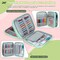 Katech 85 pcs Crochet Hooks Kit Knitting Accessories with Crochet Case, Small Sizes Crochet Hooks for Knitting Lace Yarn, Colorful Ergonomic Crochet Needles Set for Making Sweater, Bag and Hat (Green)